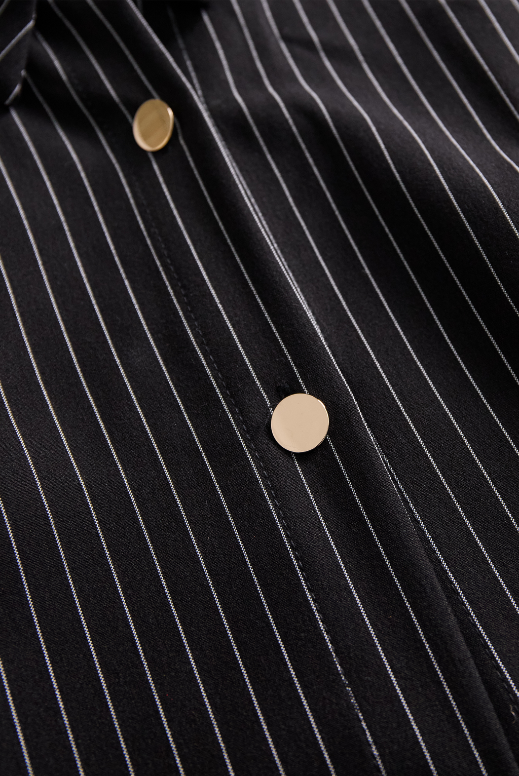 Poppy Black Pinstripe Shirt Dress - view 6