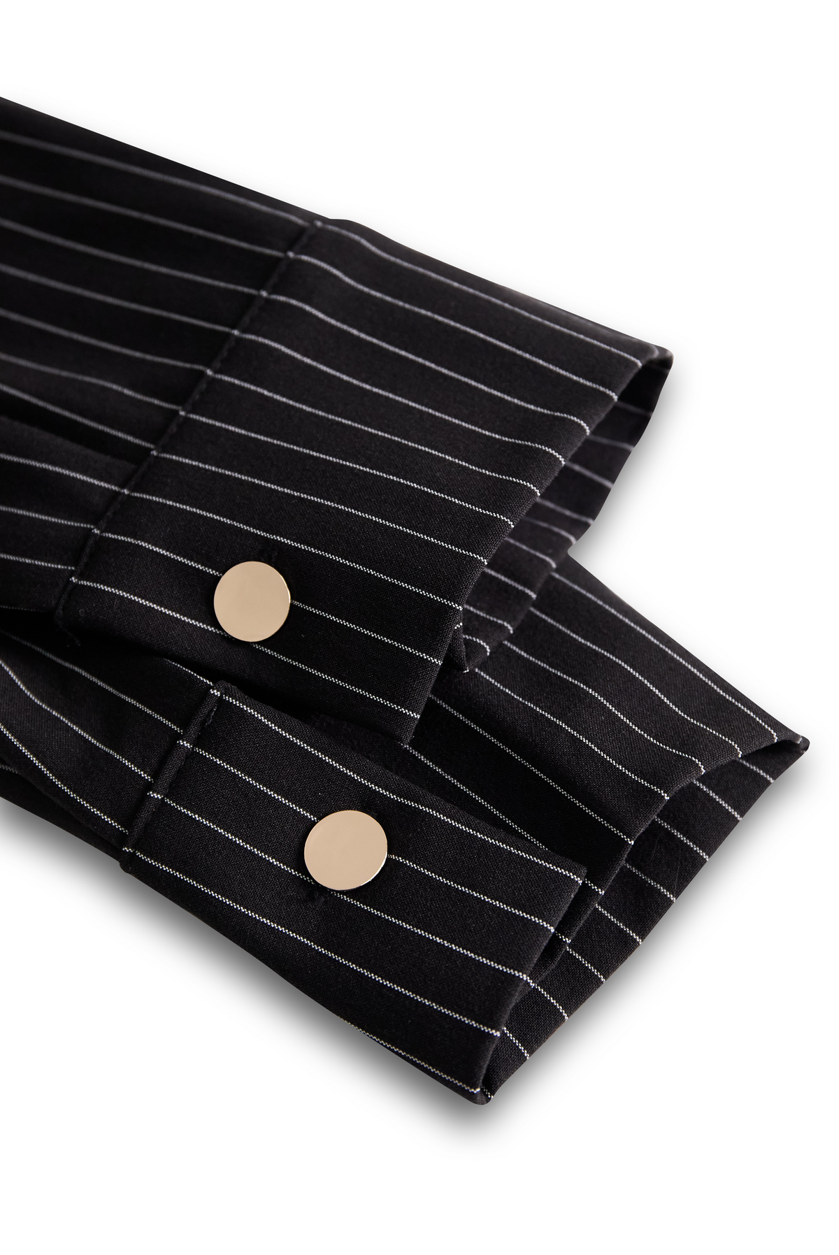 Poppy Black Pinstripe Shirt Dress - view 4