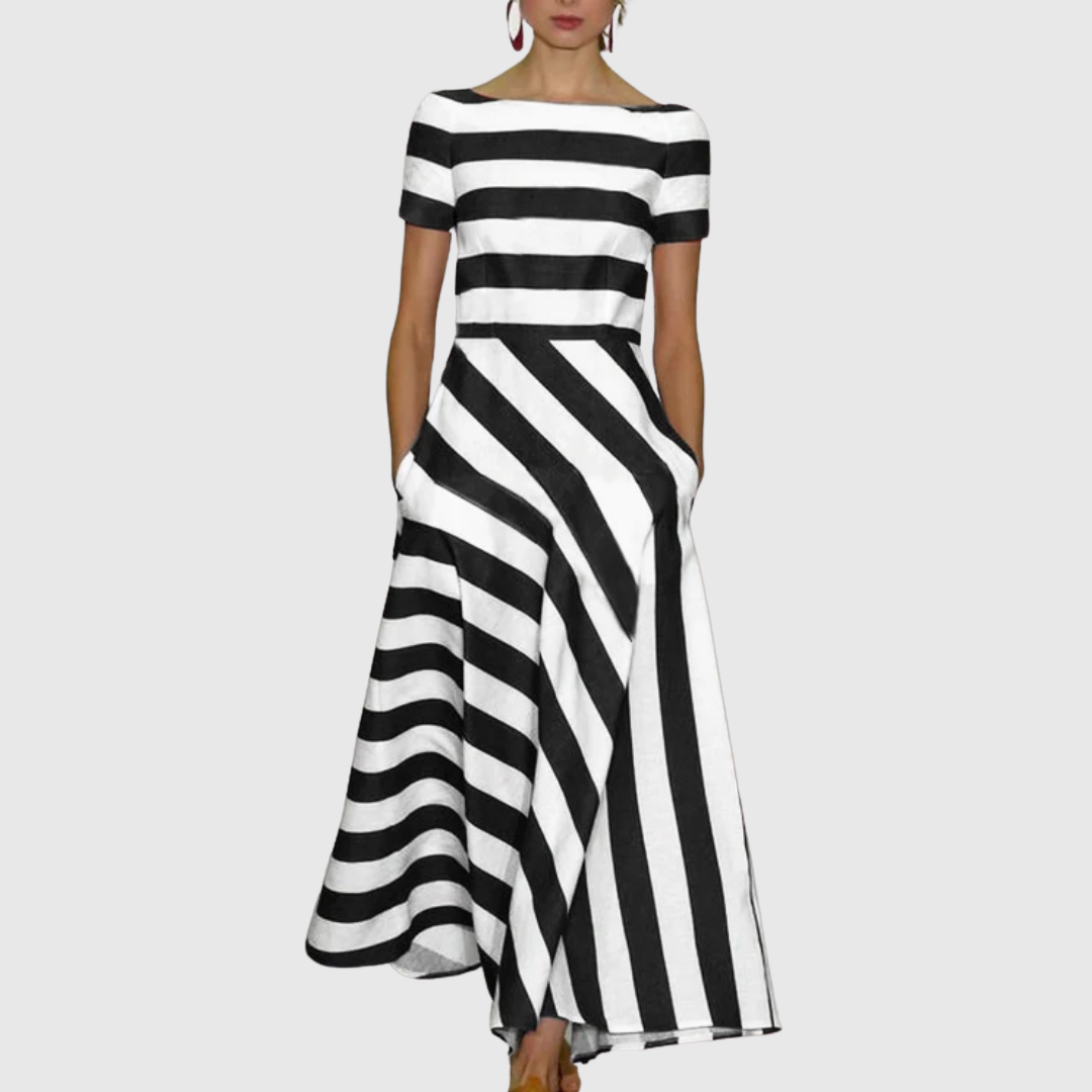 Delora Light & Fluid Stripe Dress - view 4