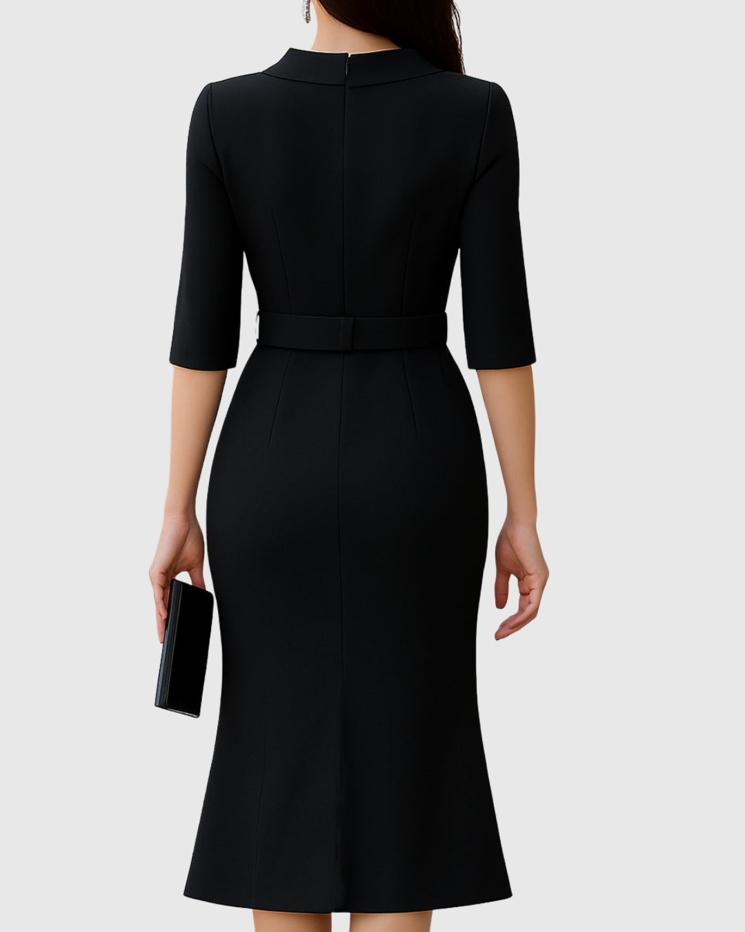 Blythewyn Classic Black Midi Dress - view 2