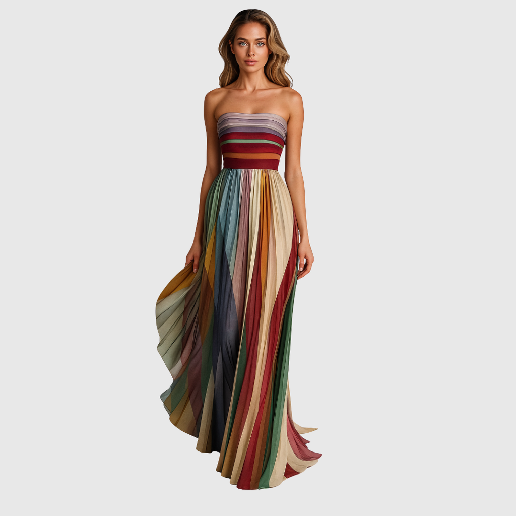 Isola Chic Long Dress with Elegant Details - Ciela Vere
