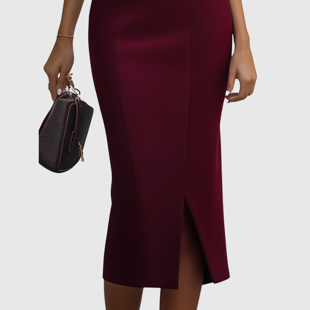 Ruby Burgundy Sleeveless Midi Dress - view 3