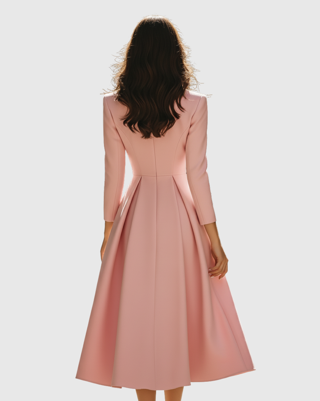 Ceryth Elegant Pleated Blazer Midi Dress - view 5