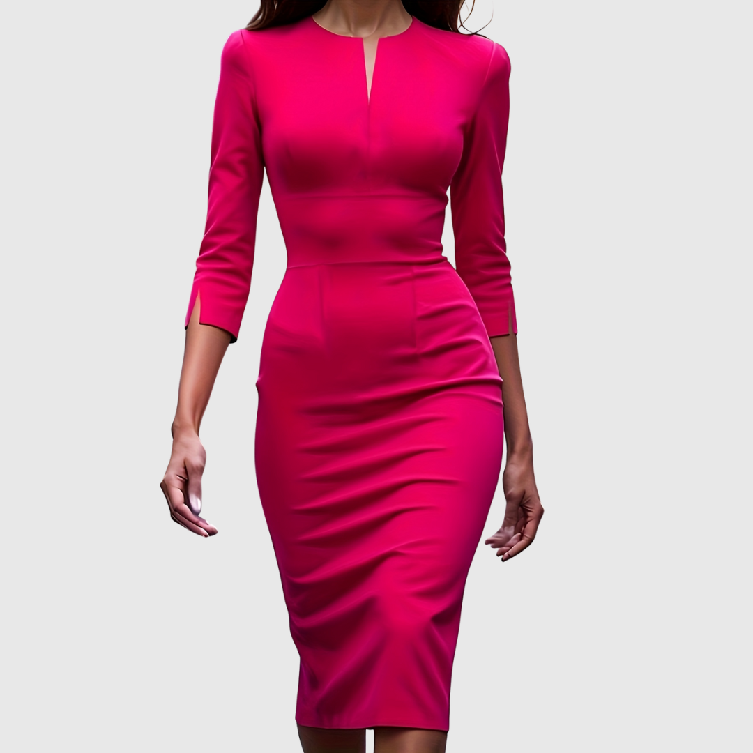 Scarlot Red Bodycon Midi Dress - view 5