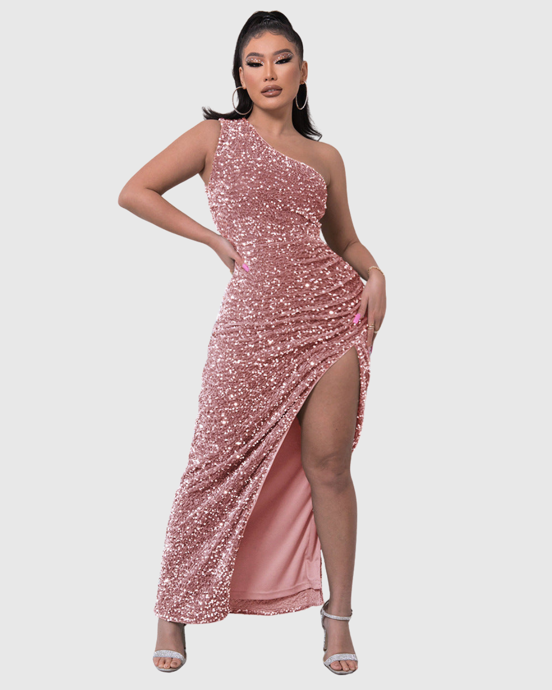 Lillian Luxe One-Shoulder Evening Dress - view 6
