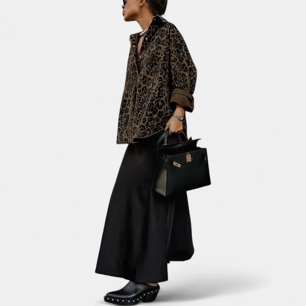 Leona Vintage Leopard Blouse - image 2