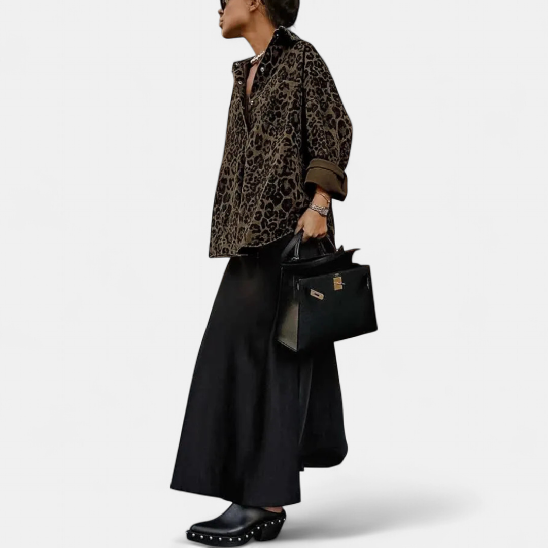 Leona Vintage Leopard Blouse - image 2