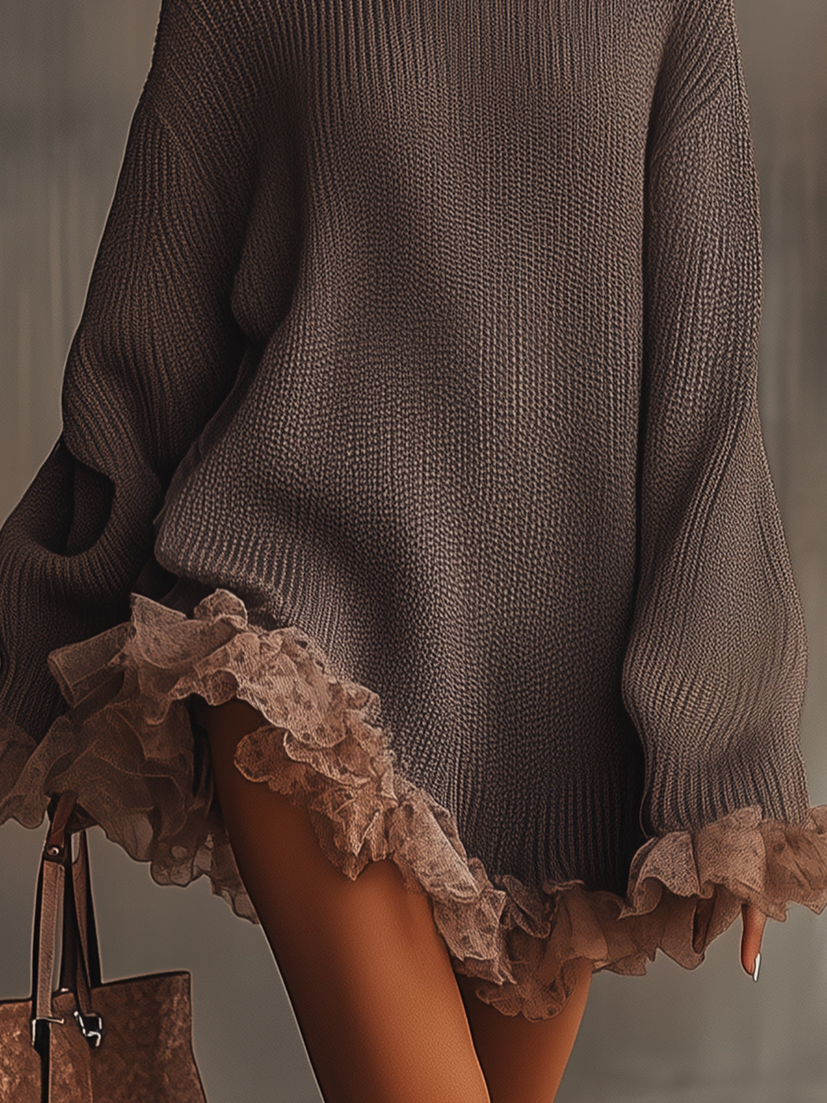 Nina Ruffled Knit Dress - view 2