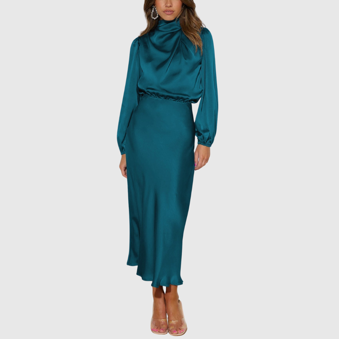 Maristella Luxury Satin Maxi Dress - view 2
