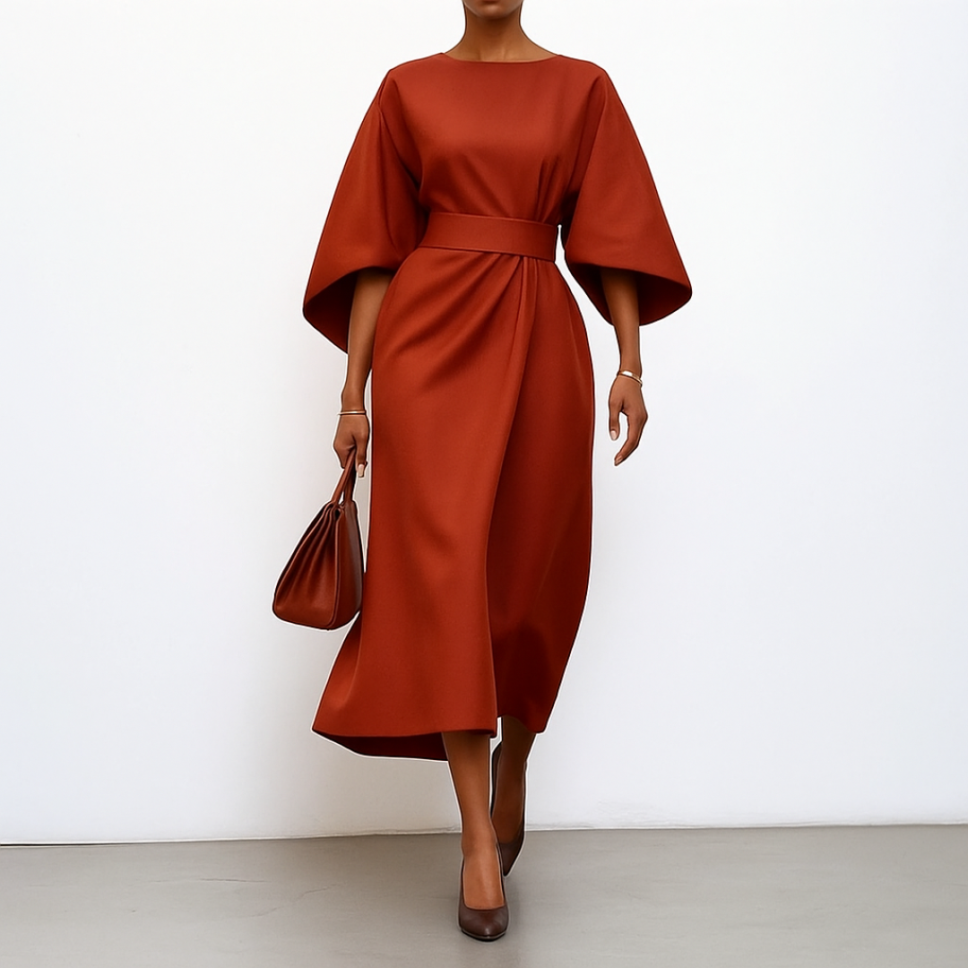 Eldra Satin-Feel Batwing Maxi Dress - view 9