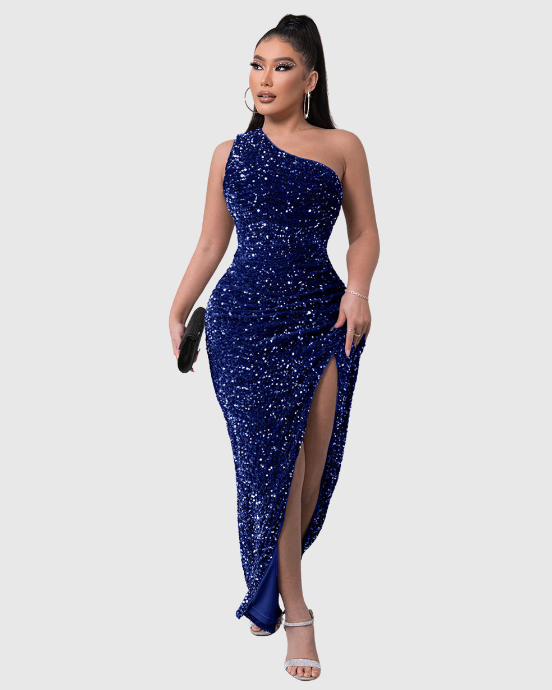Lillian Luxe One-Shoulder Evening Dress - view 5