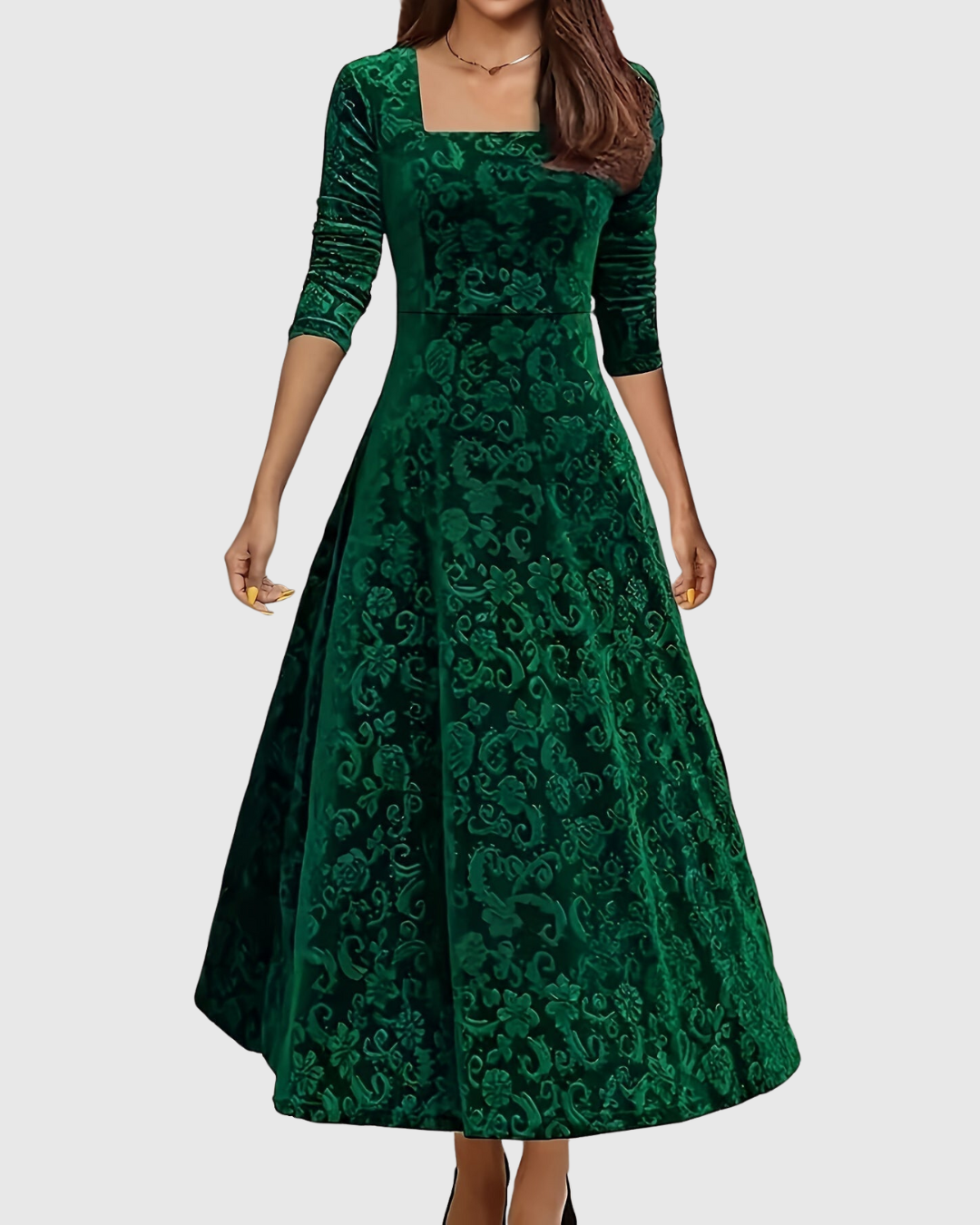 Vespera Graceful Floral Midi Dress - view 4