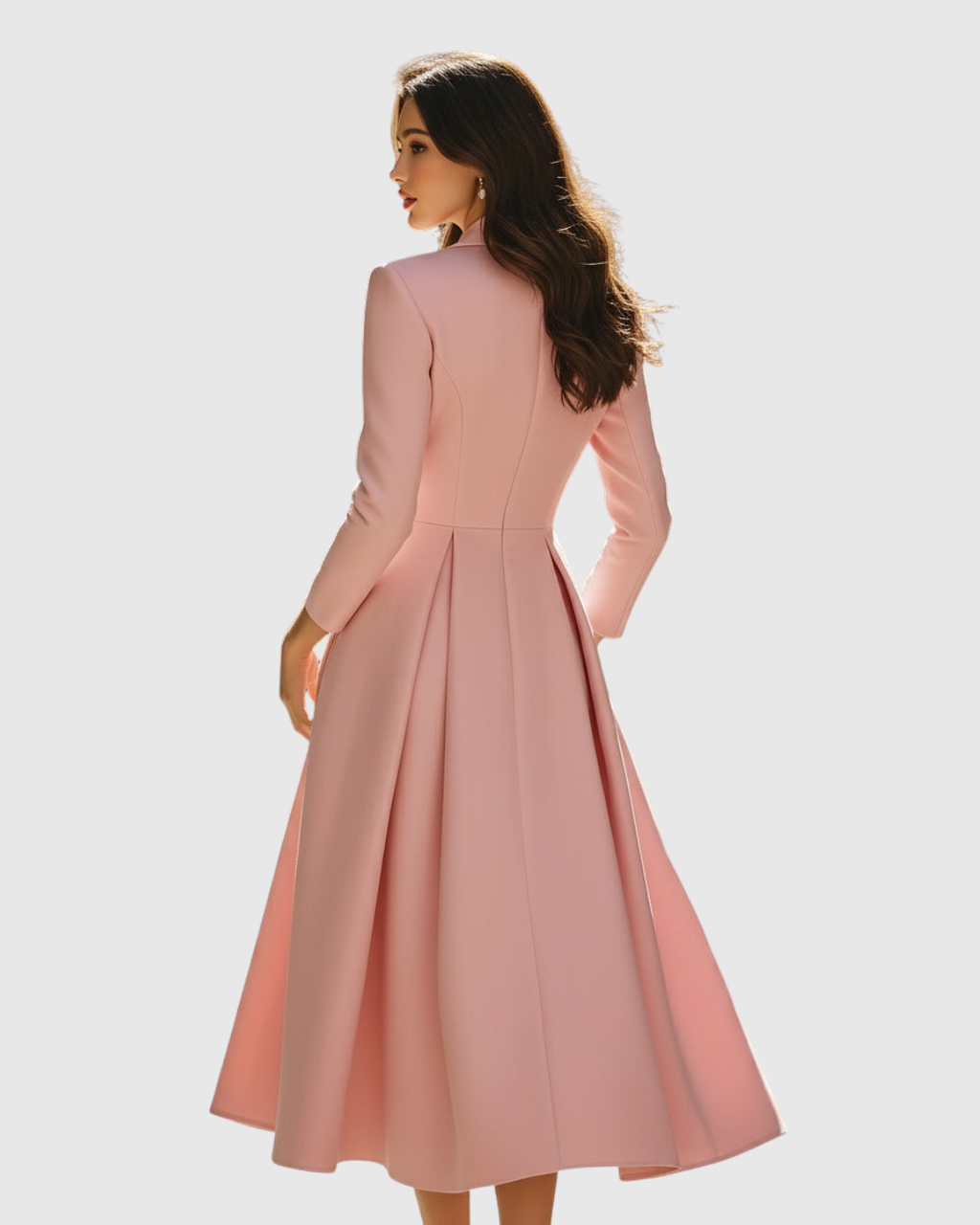 Ceryth Elegant Pleated Blazer Midi Dress - view 4