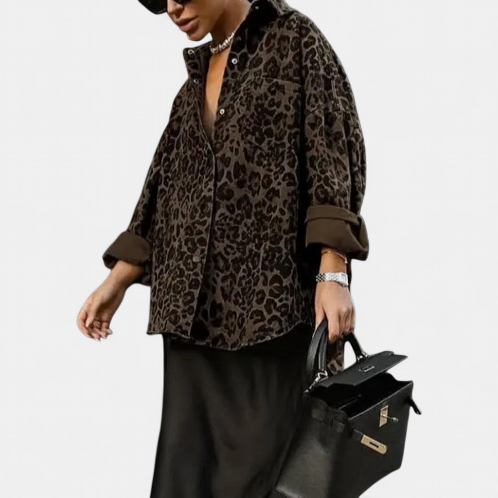 Leona Vintage Leopard Blouse - image 3