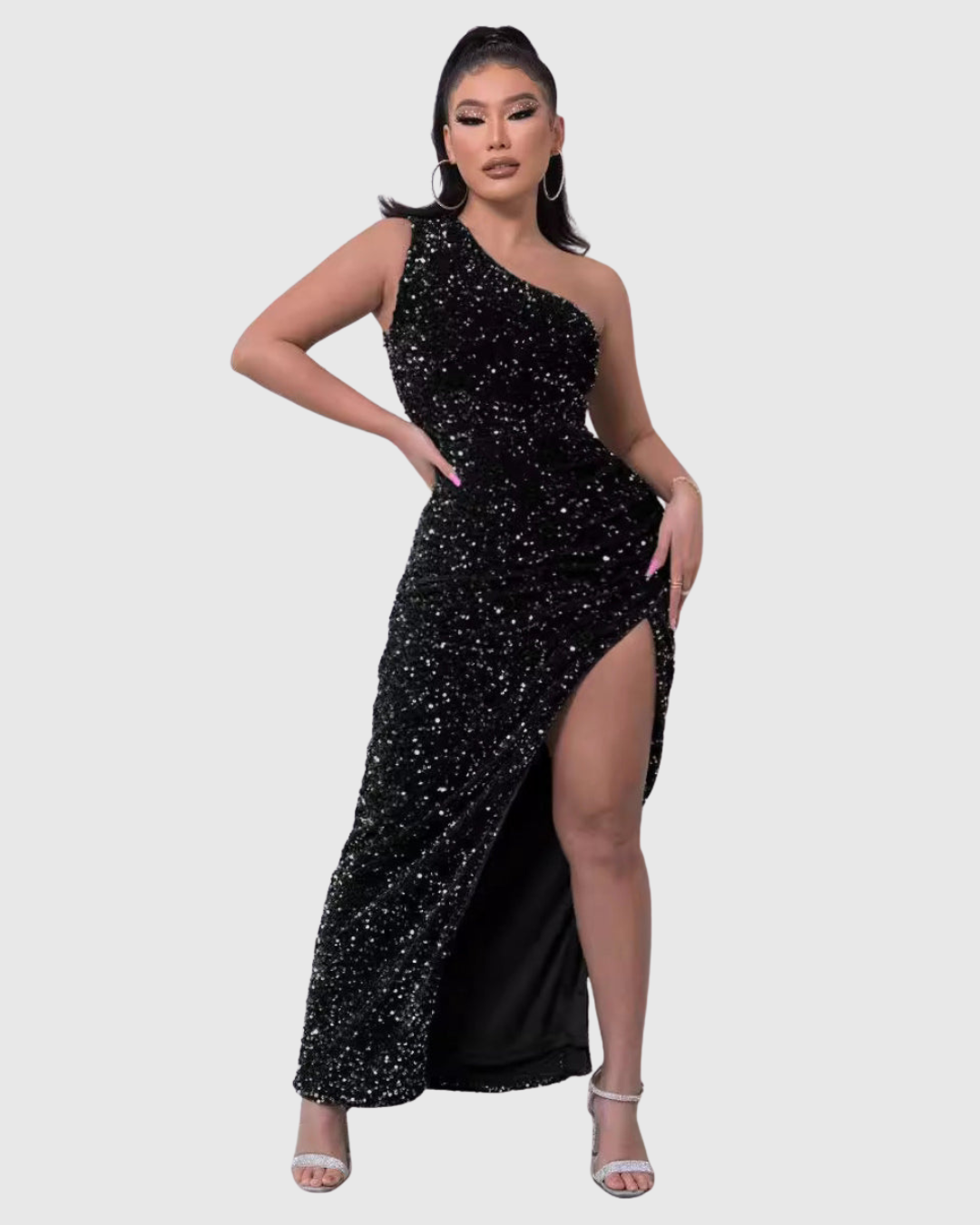 Lillian Luxe One-Shoulder Evening Dress - view 4