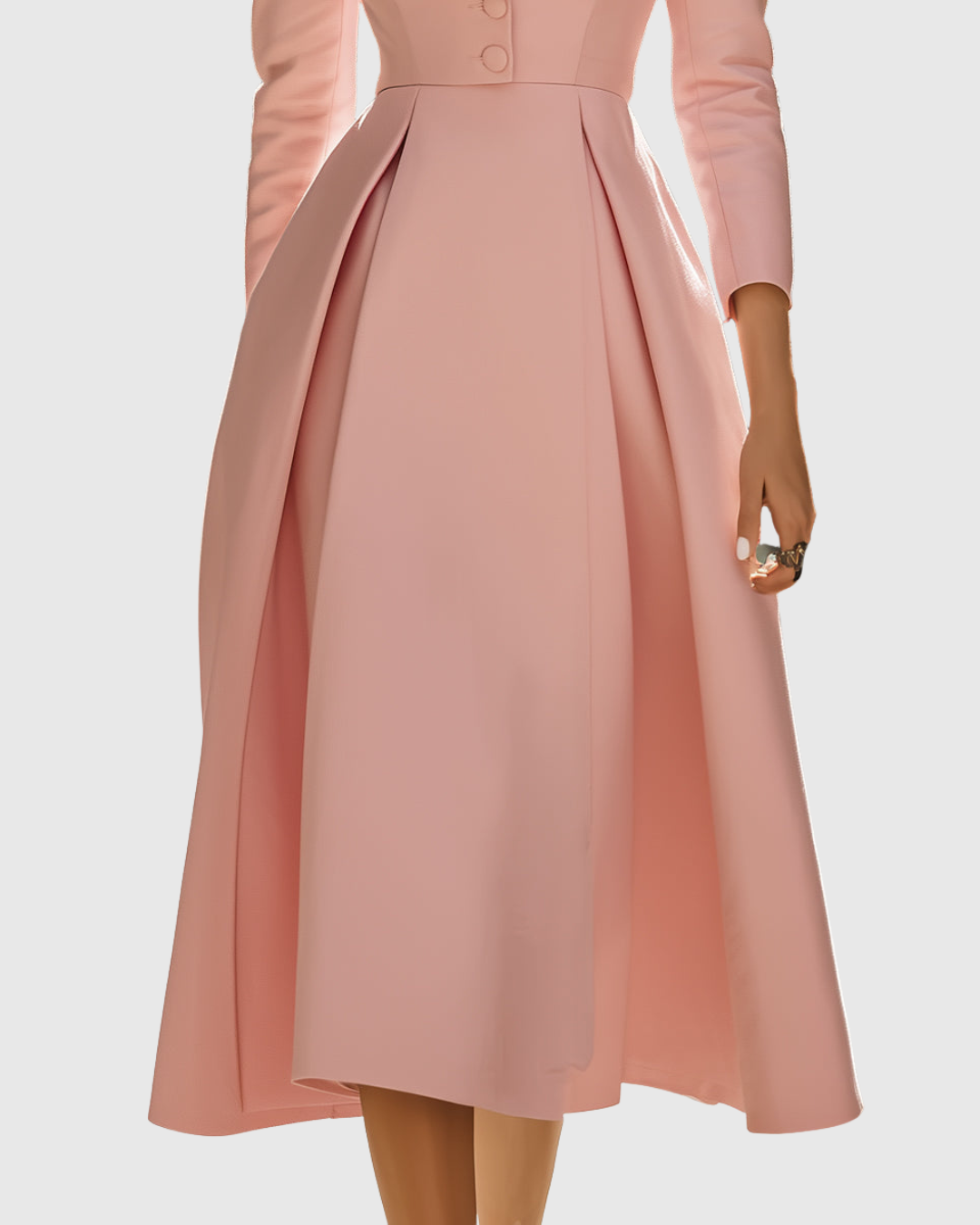 Ceryth Elegant Pleated Blazer Midi Dress - view 3