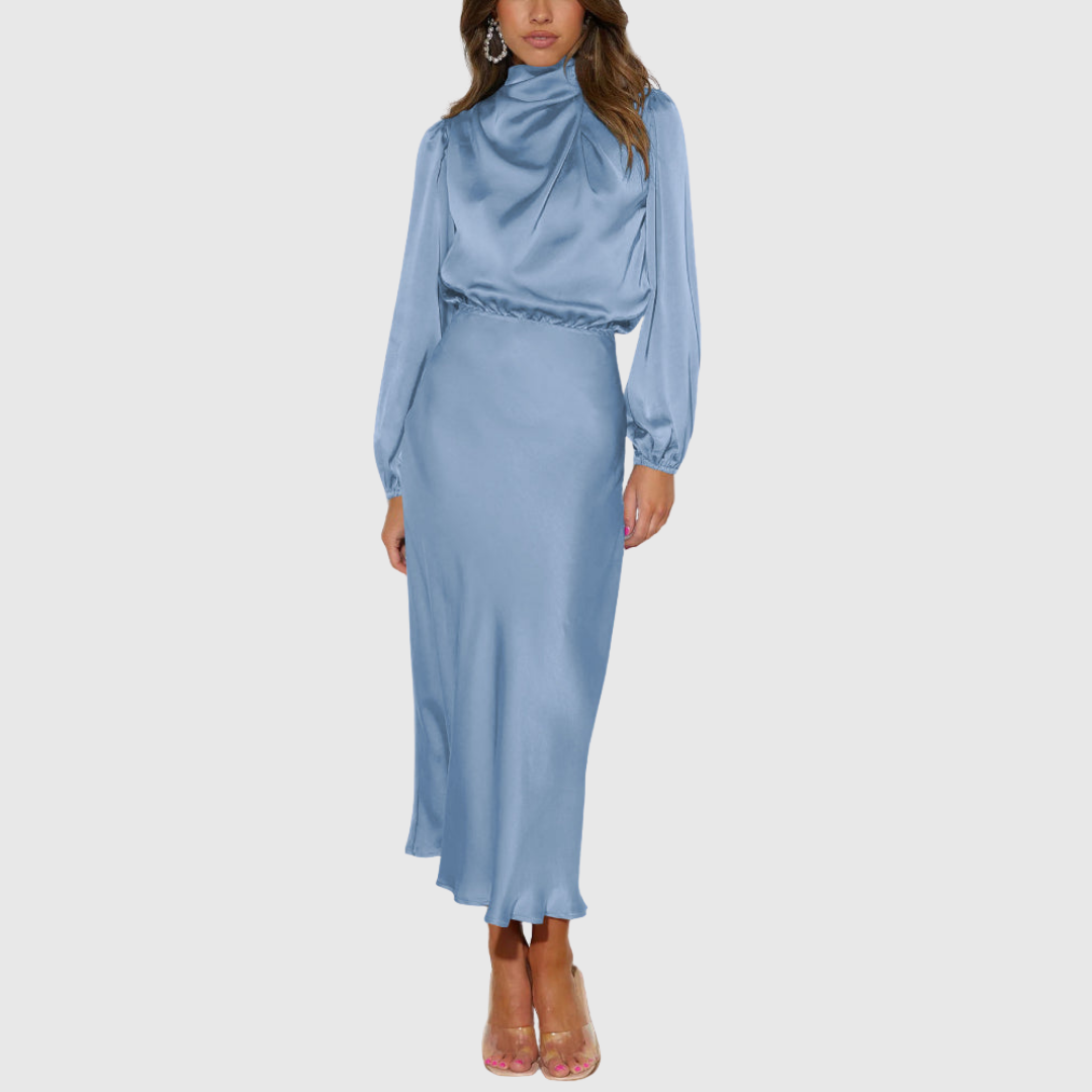 Maristella Luxury Satin Maxi Dress - view 4