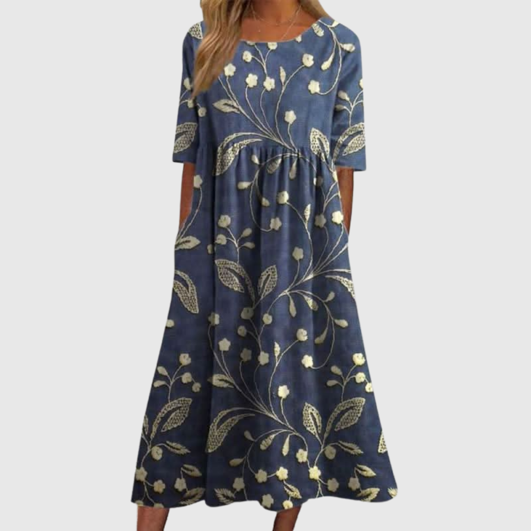 Clara Relaxed Midi Dress - Ciela Vere