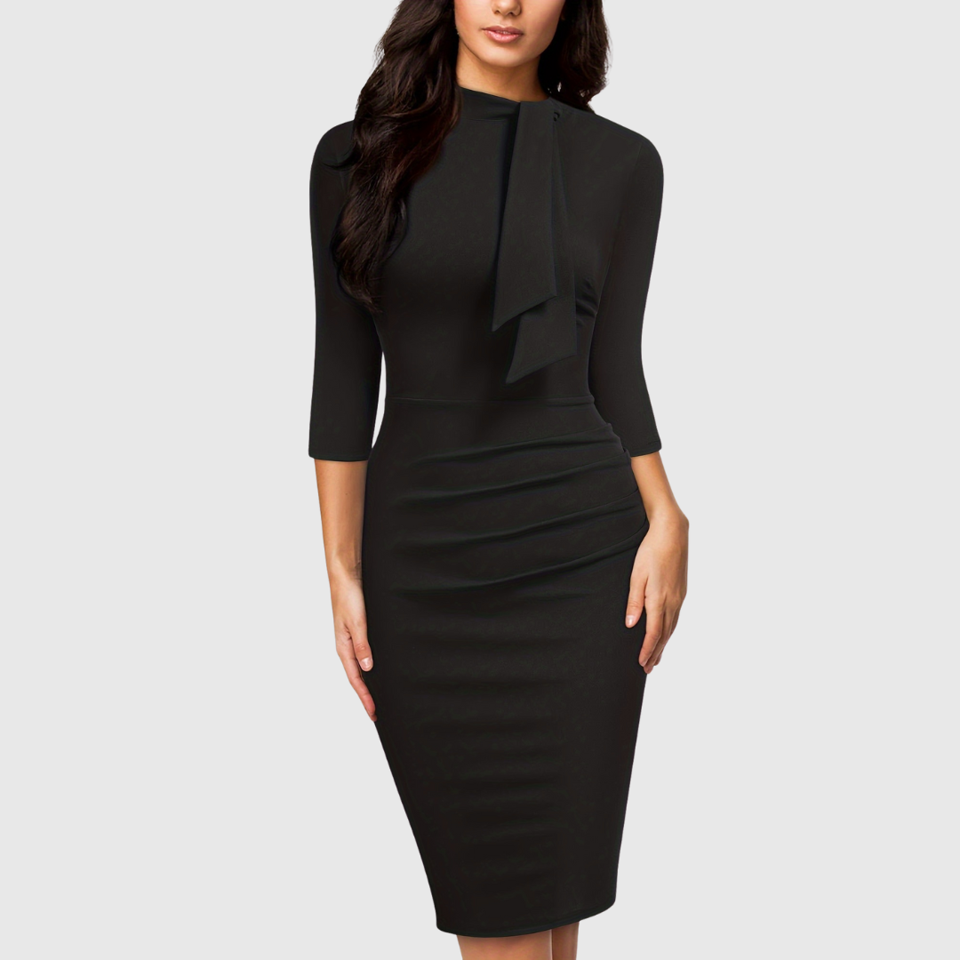 Hariethe Tie-Neck Sheath Dress - view 4