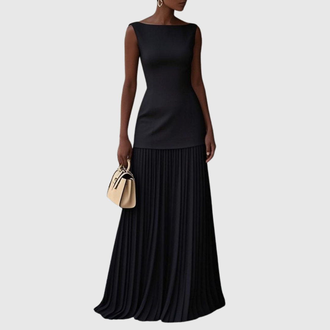 Rowina Sleeveless Dress with Flowing Pleats - view 5