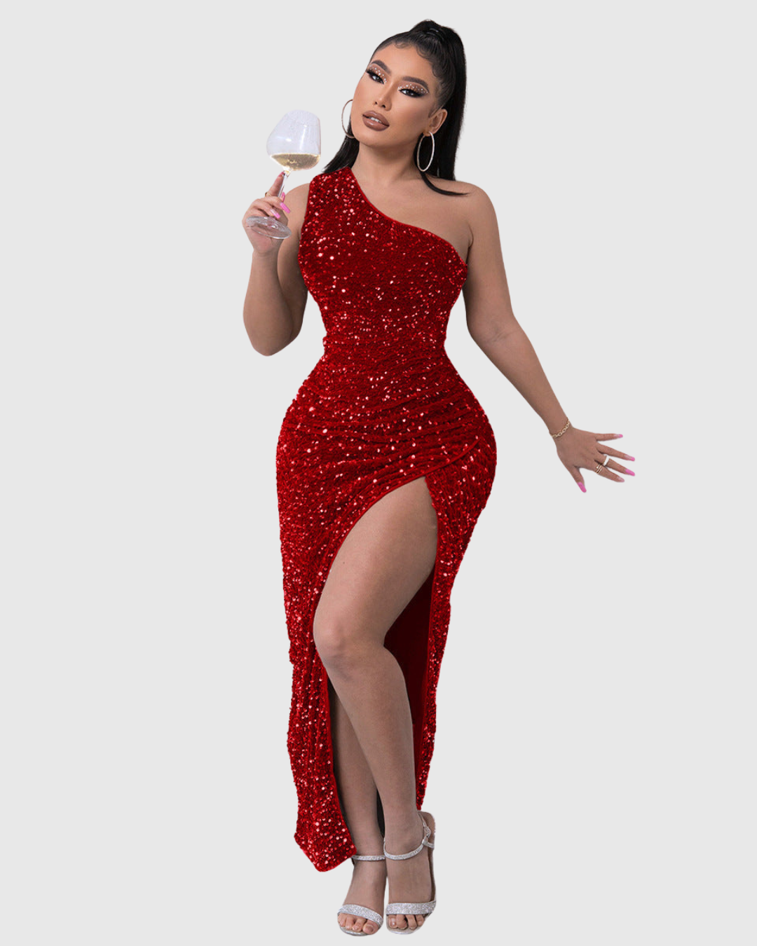 Lillian Luxe One-Shoulder Evening Dress - view 3