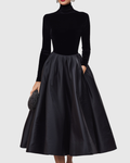 Aradia Velvet and Satin Midi Dress - view 4
