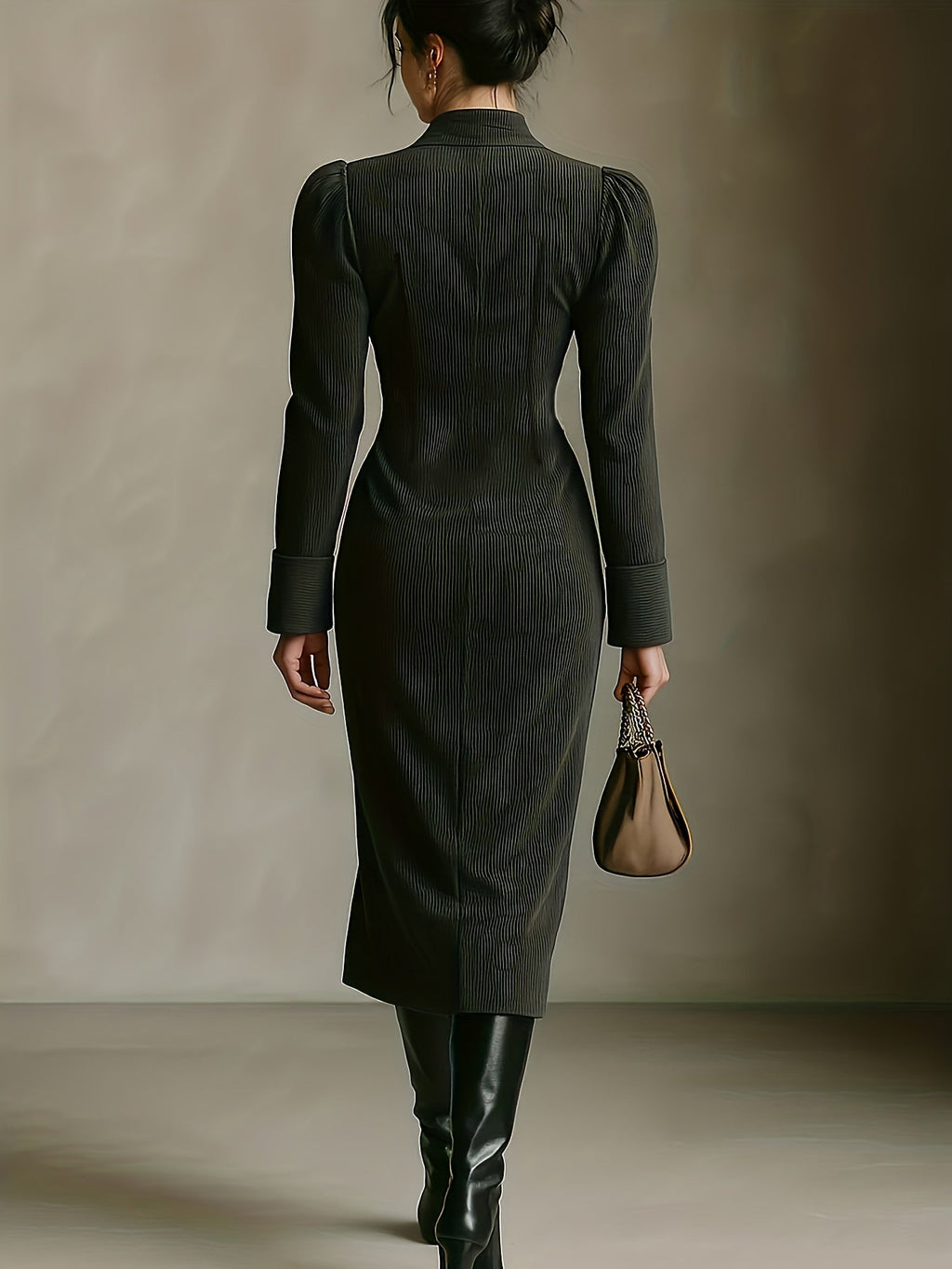 Ofelia Elegant V-Neck Long Sleeve Maxi Dress - view 2