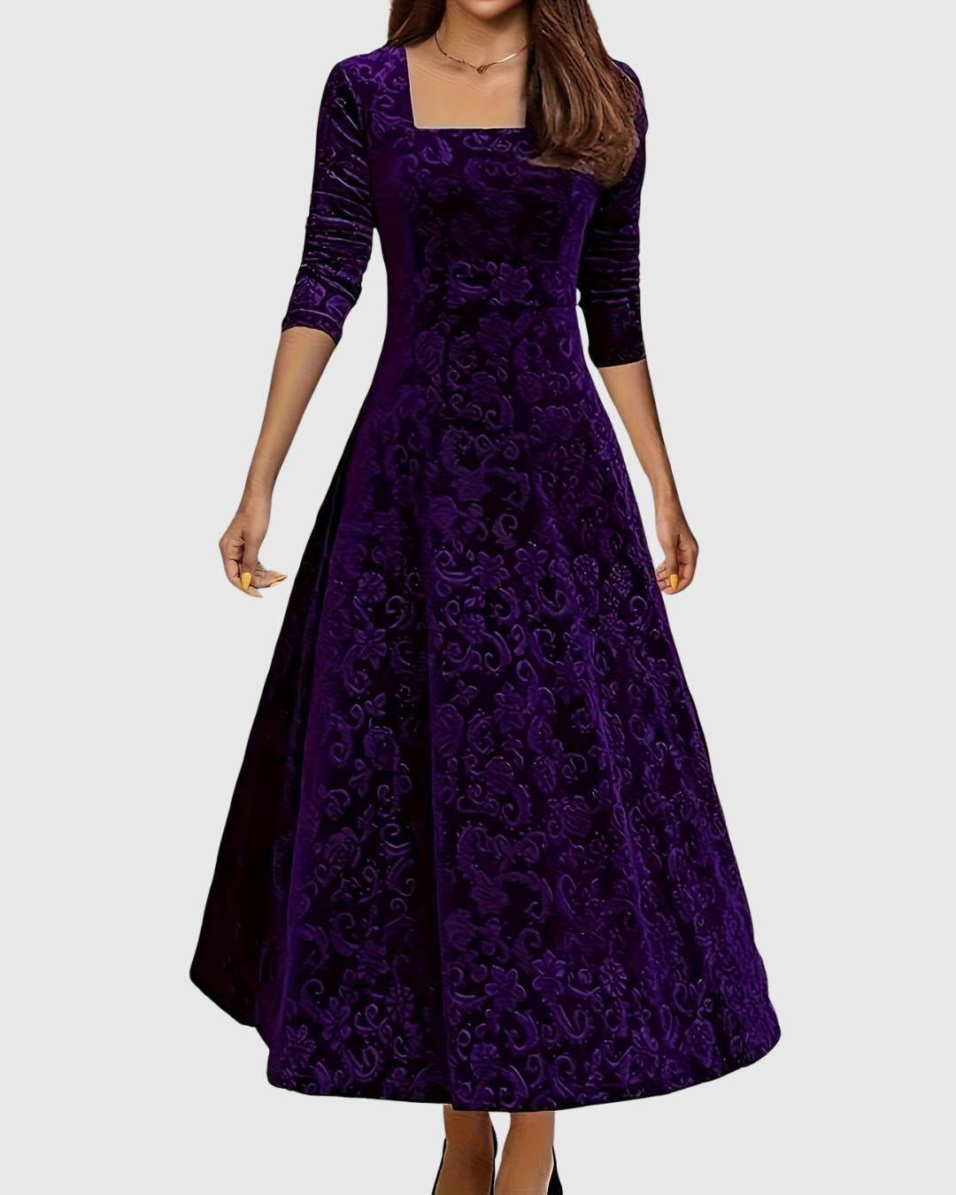 Vespera Graceful Floral Midi Dress - view 3