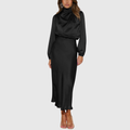 Maristella Luxury Satin Maxi Dress - Ciela Vere