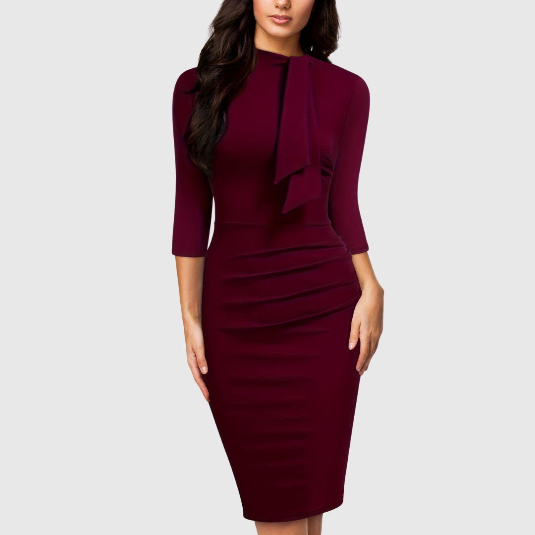 Hariethe Tie-Neck Sheath Dress - view 2
