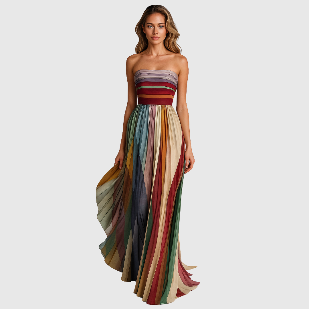 Isola Chic Long Dress with Elegant Details - view 5