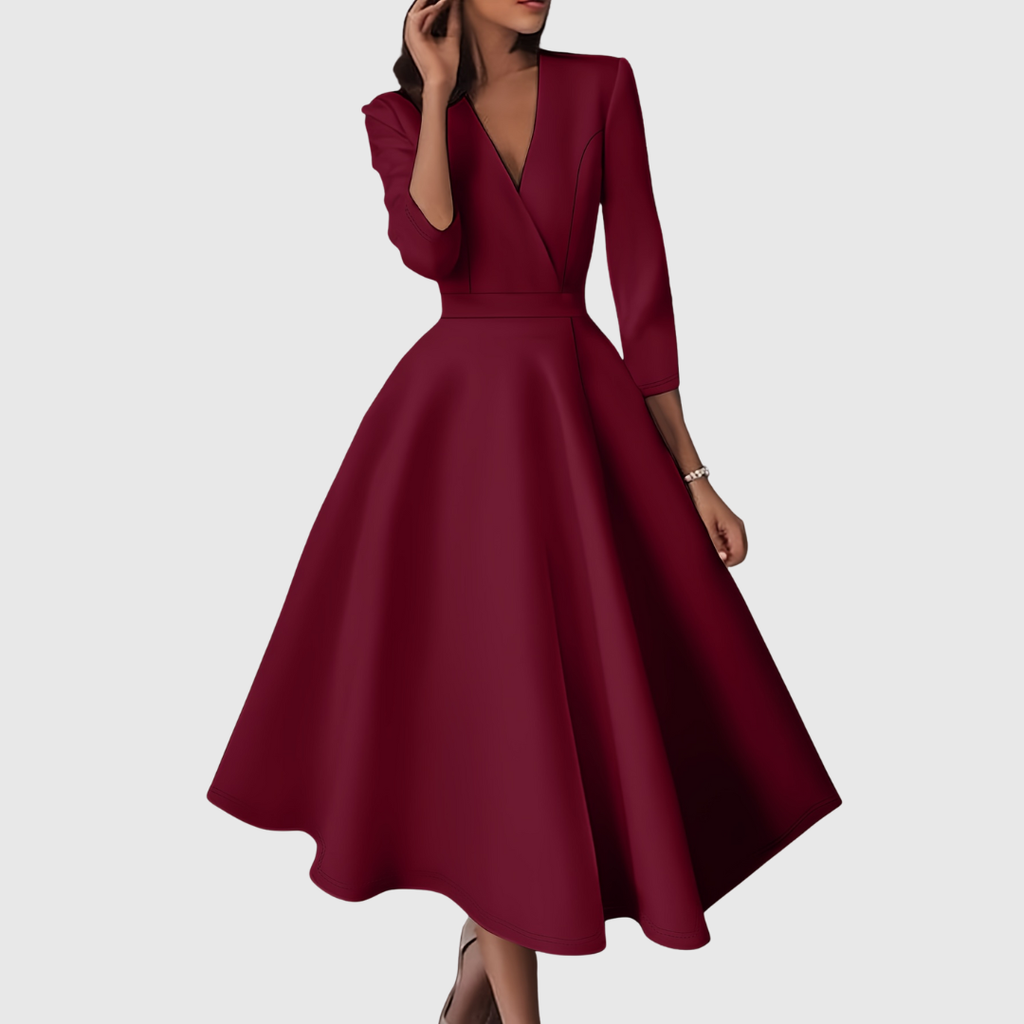 Avelie High-Waisted Midi Dress - Ciela Vere
