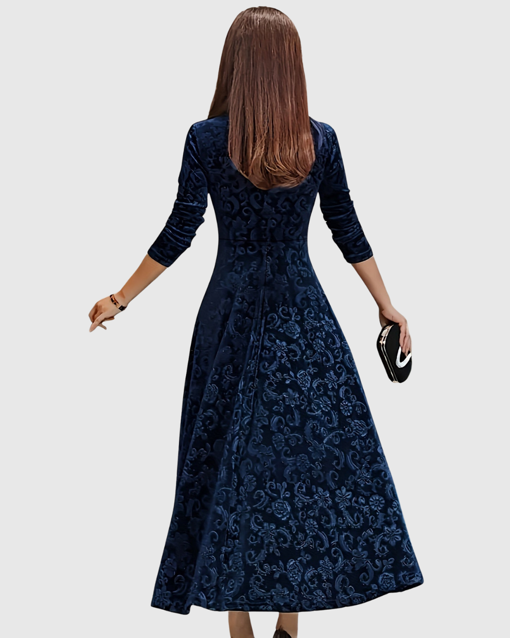 Vespera Graceful Floral Midi Dress - view 7