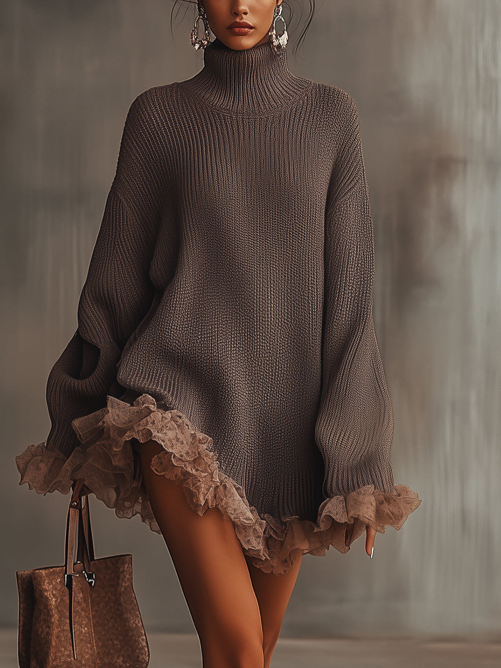 Nina Ruffled Knit Dress - Ciela Vere