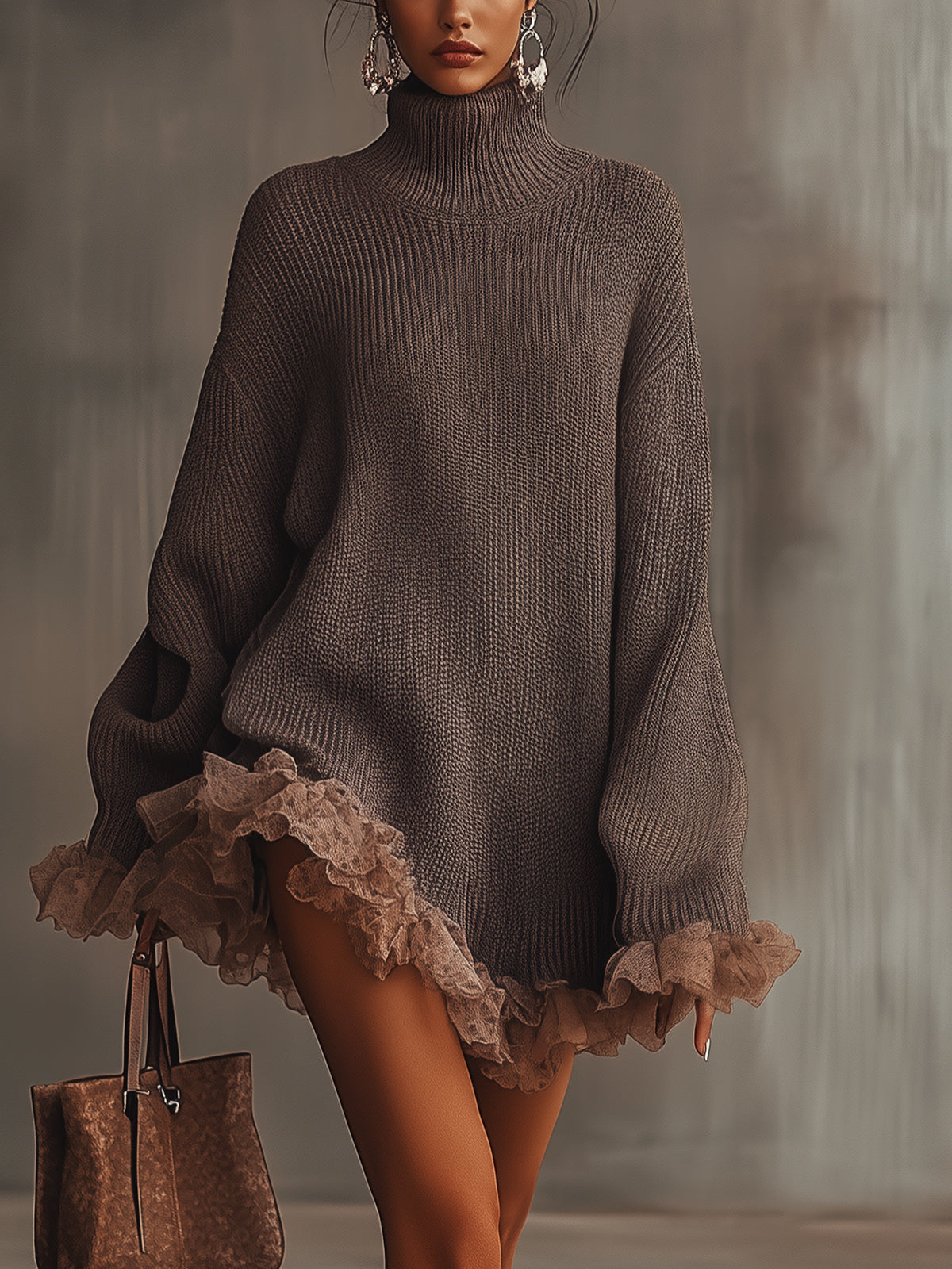 Nina Ruffled Knit Dress - Ciela Vere