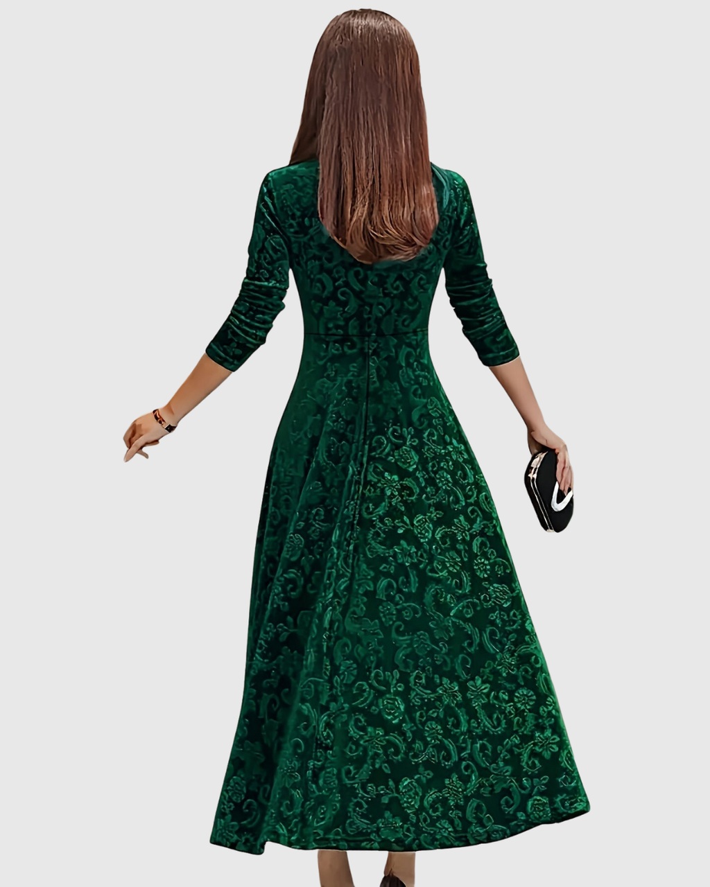 Vespera Graceful Floral Midi Dress - view 8