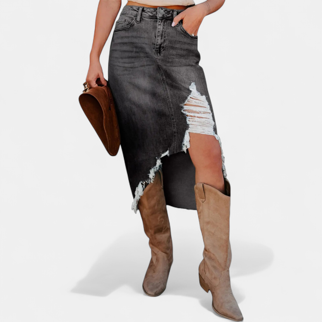 Mirelle Relaxed Denim Maxi Skirt - image 2