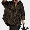 Leona Vintage Leopard Blouse - image 1