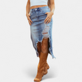 Mirelle Relaxed Denim Maxi Skirt - image 1