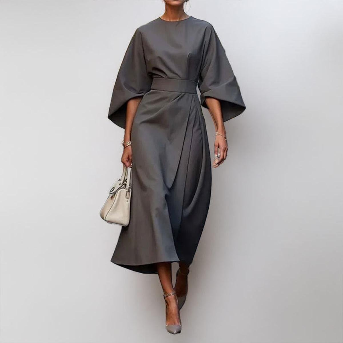 Eldra Satin-Feel Batwing Maxi Dress - view 5