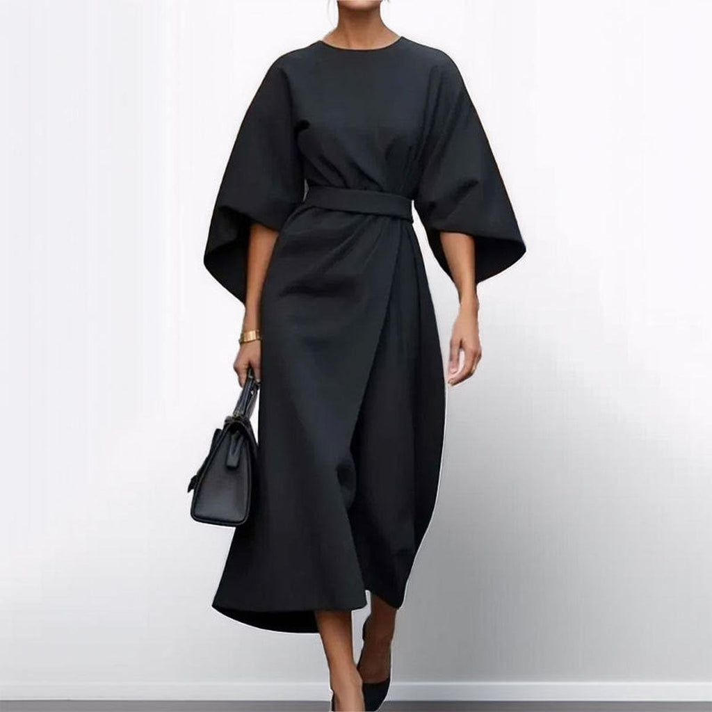 Eldra Satin-Feel Batwing Maxi Dress - Ciela Vere