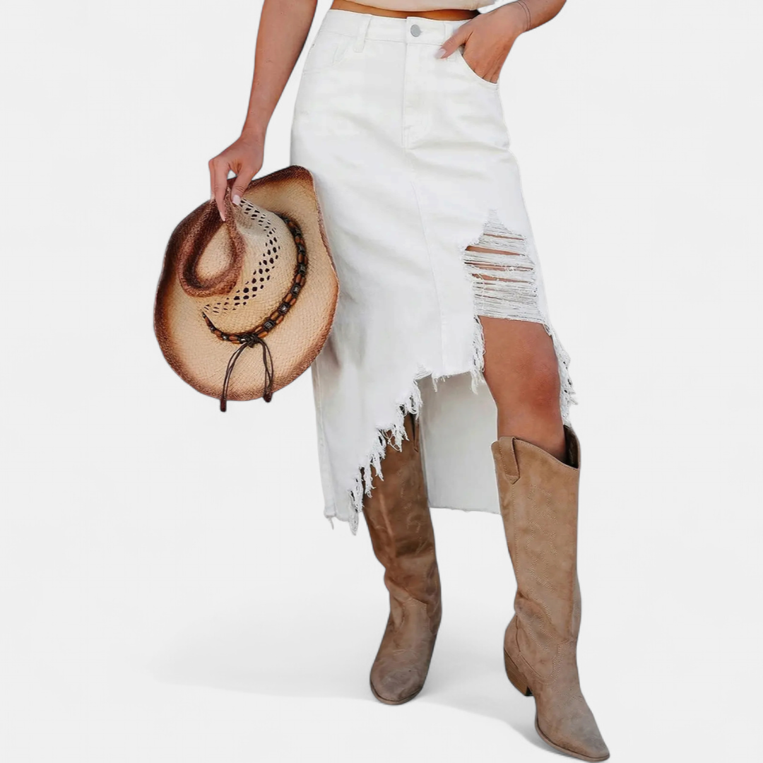 Mirelle Relaxed Denim Maxi Skirt - image 5