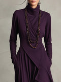 Irene Asymmetrical Pleated Maxi Dress - view 4