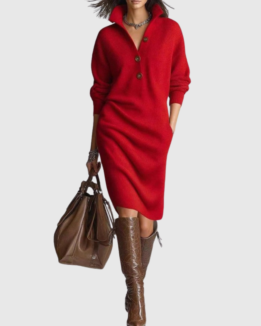 Arianell Knit Midi Dress — view 3