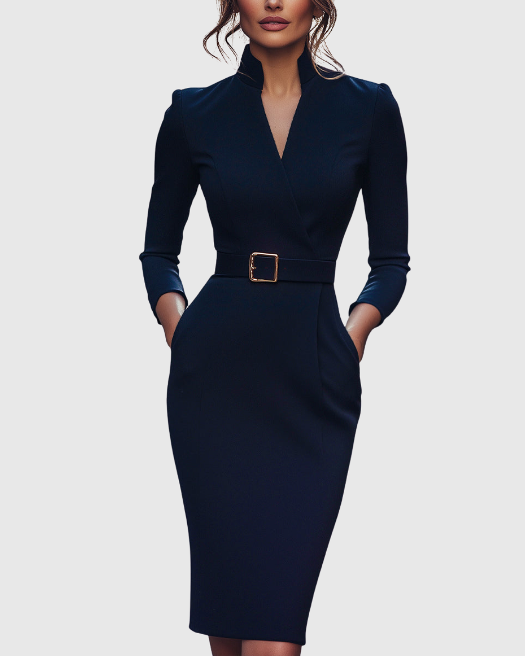 Claribel Refined Midi Dress — view 8