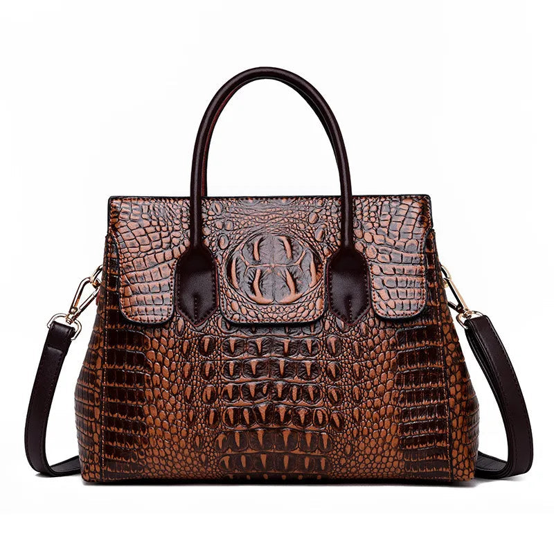 Solene Croc-Embossed Handbag product photo 1