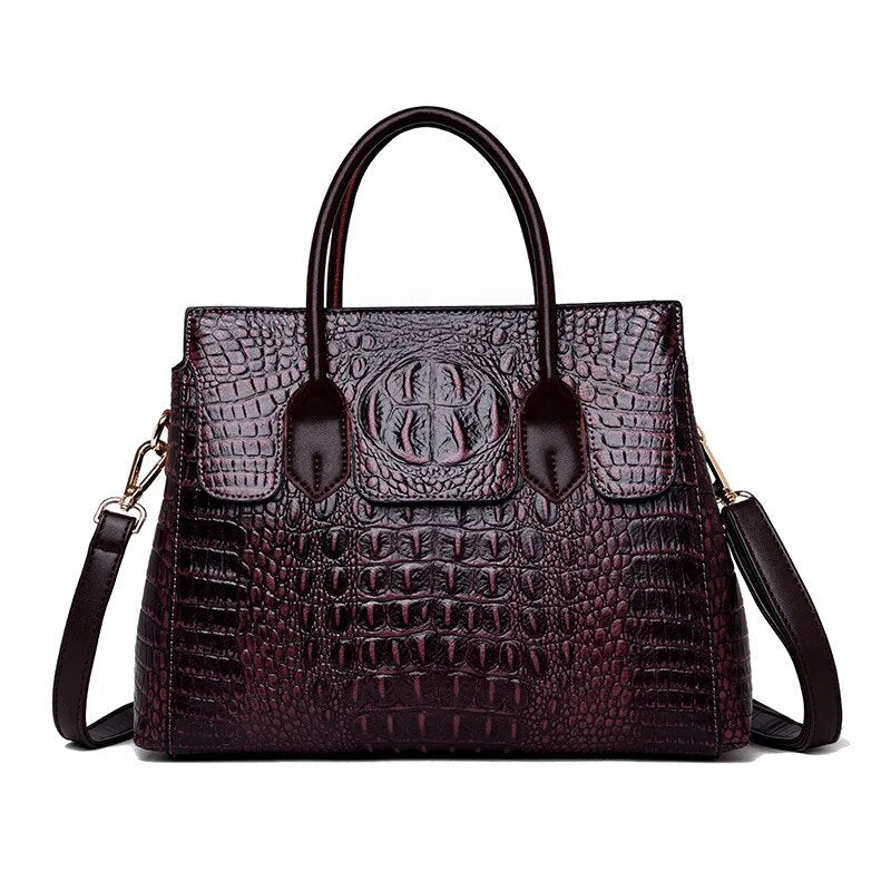 Solene Croc-Embossed Handbag product photo 2