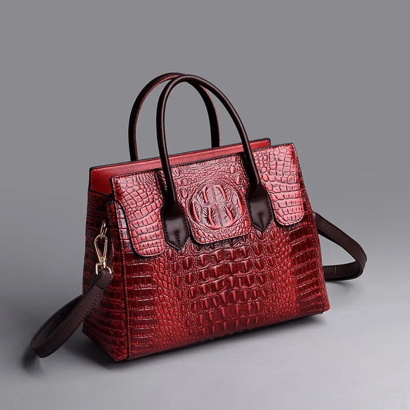 Solene Croc-Embossed Handbag product photo 5