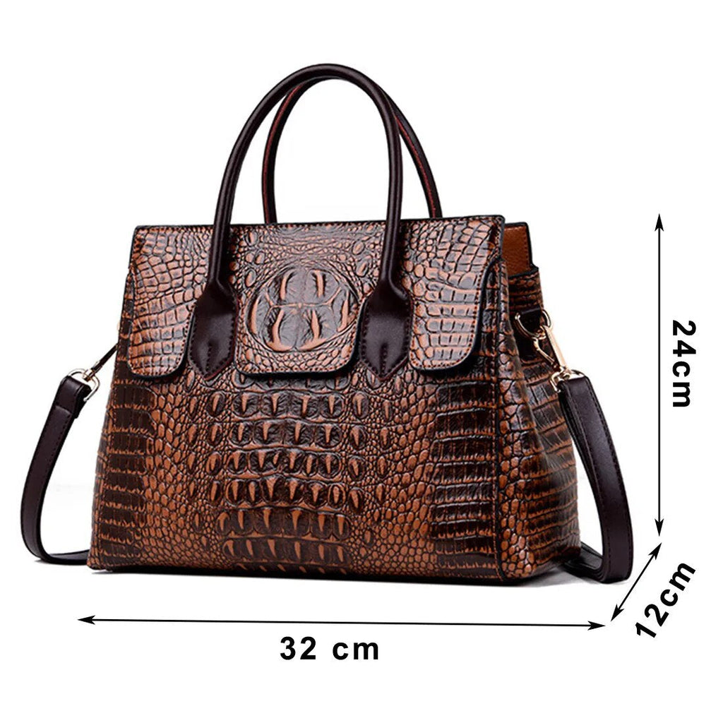 Solene Croc-Embossed Handbag product photo 6