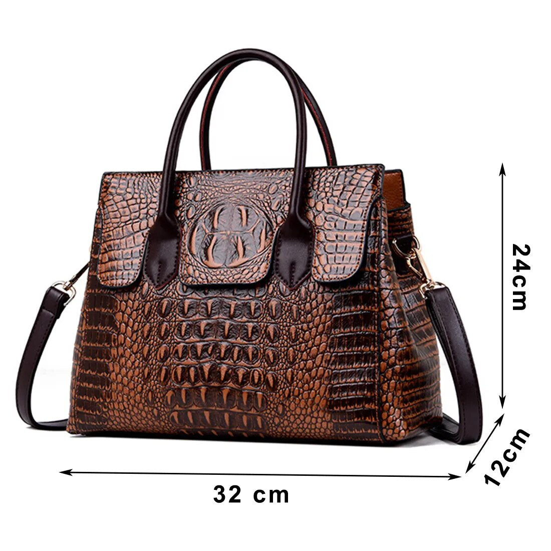 Solene Croc-Embossed Handbag product photo 6